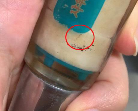 샤워기 필터 속 유충[독자 촬영 제공]